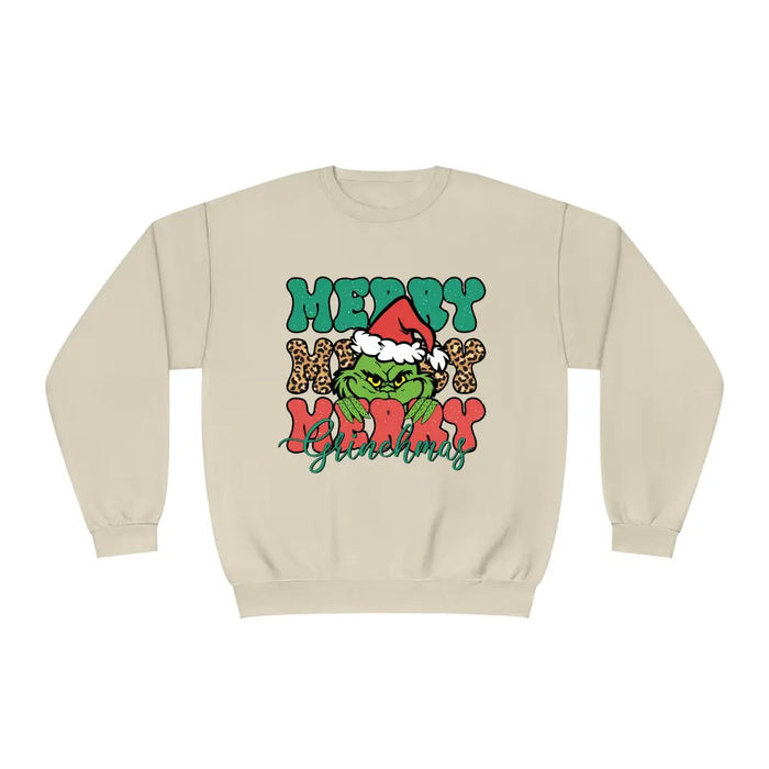 Merry Merry Merry Grinchmas Crewneck Sweatshirt, Christmas Sweatshirt