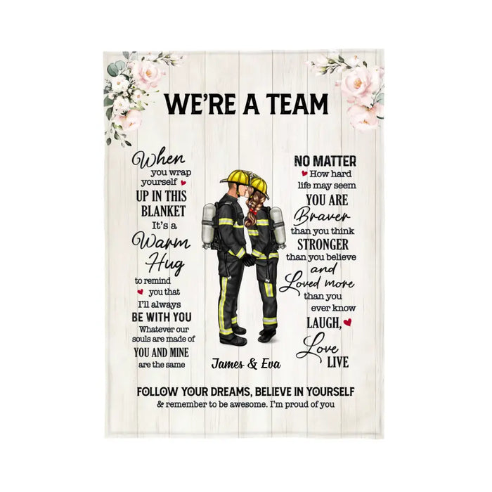 When You Wrap Yourself Up In This Blanket - Personalized Gifts Custom Firefighter Nurse Police Military Blanket For Firefighter Nurse Police Military Couples