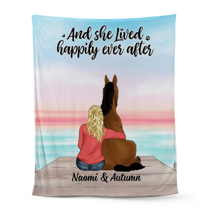 Life is Better with Horses - Personalized Gifts Custom Horse Blanket for Horse Mom and Horse Lovers