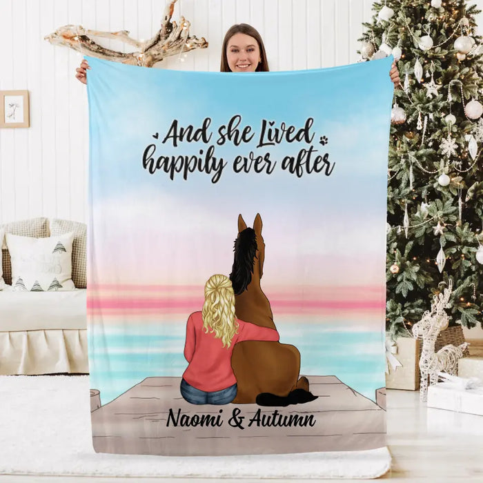 Life is Better with Horses - Personalized Gifts Custom Horse Blanket for Horse Mom and Horse Lovers