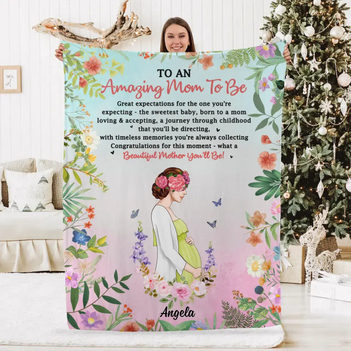 What A Beautiful Mother You'll Be - Personalized Blanket For Mom To Be, For Her, Mother's Day