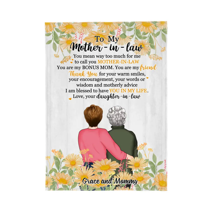 I Am Blessed To Have You In My Life - Personalized Blanket For Mother-in-law, For Mom, Mother's Day