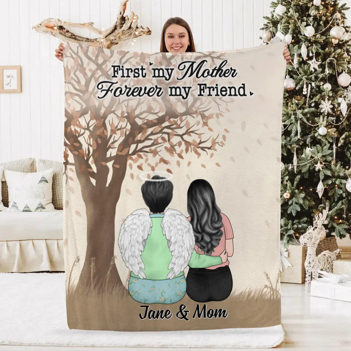 First My Mother Forever My Friend Personalized Blanket For Mom