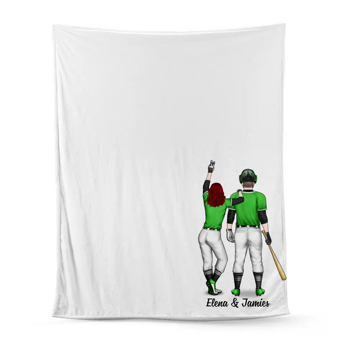 To My Wife Girlfriend I Choose You - Personalized Blanket For Couples, Her, Baseball