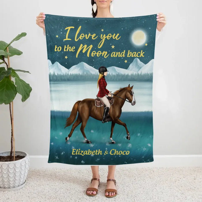 Personalized Blanket, Thank God for Horses And Friends, Gift For Horse Lovers