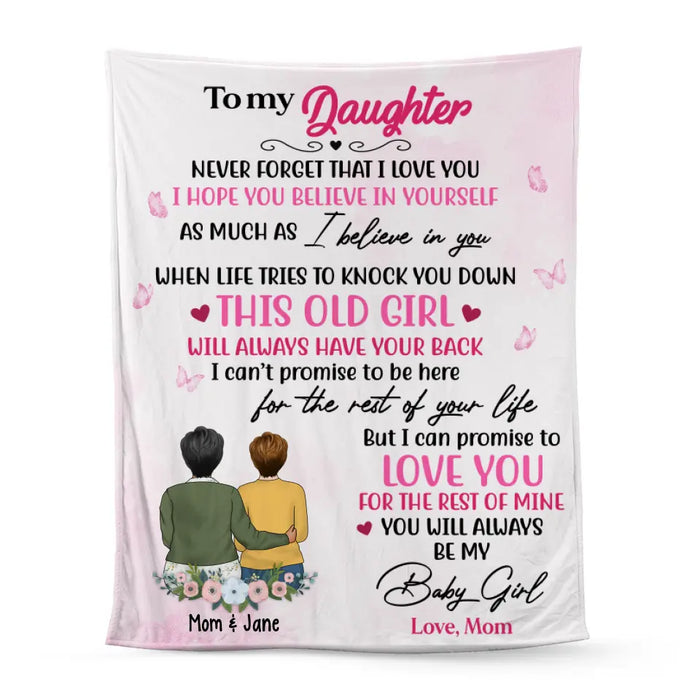 Personalized Blanket, To My Daughter, Never Forget That I Love You, Gift For Daughters