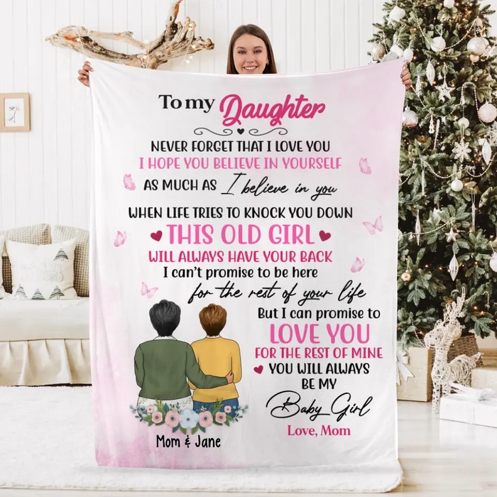 Personalized Blanket, To My Daughter, Never Forget That I Love You, Gift For Daughters
