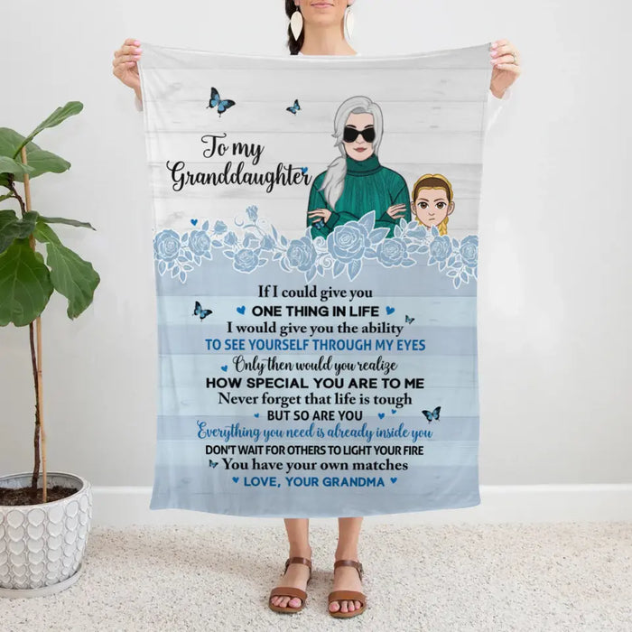 Personalized Blanket, To My Granddaughter, Gifts for Kids and Family