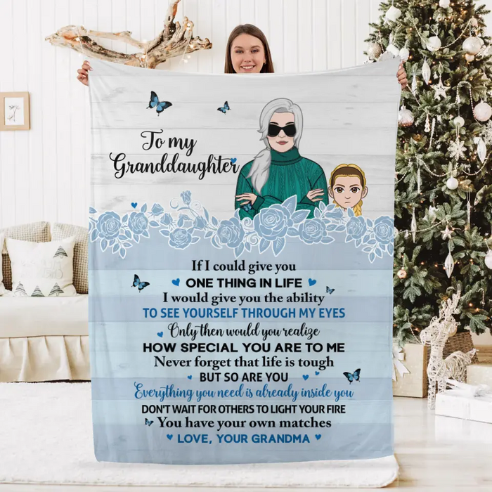 Personalized Blanket, To My Granddaughter, Gifts for Kids and Family