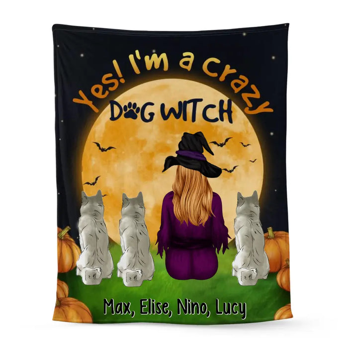 Personalized Blanket, Halloween With My Dogs - Halloween Gift, Gift For Dog Lovers