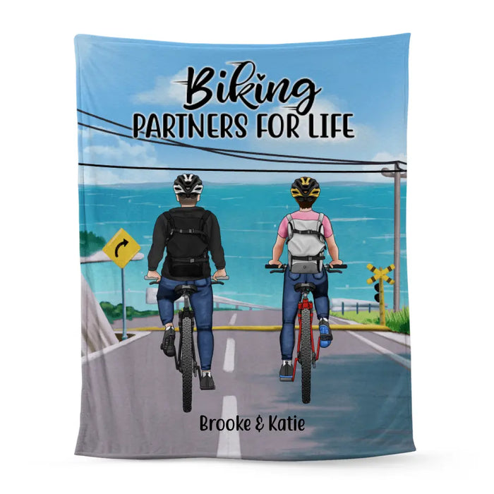 Personalized Blanket, Cycling Partners and Friends, Gift For Cycling Lovers