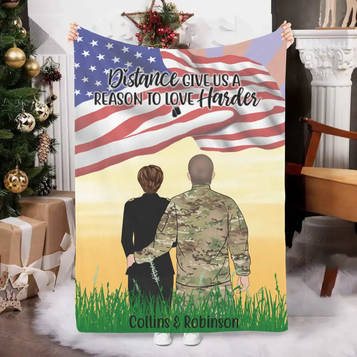 Personalized Blanket, Military Couple and Friends - Gift For Military