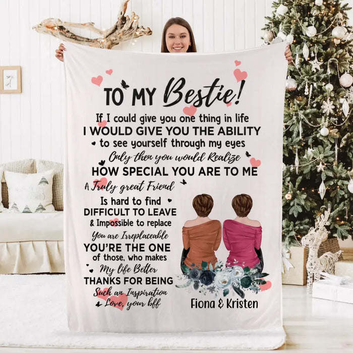Personalized Blanket, To My Bestie, Gift For Sisters And Friends