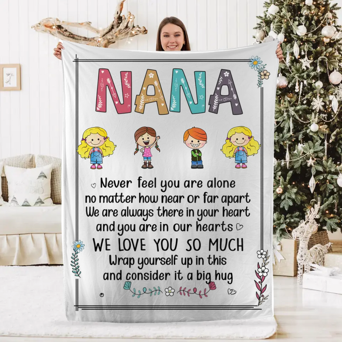 Personalized Blanket, Never Feel You Are Alone, Gifts For Grandma