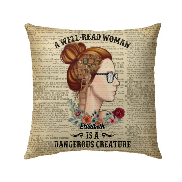 Just A Girl Who Loves Books - Personalized Pillow For Her, Book