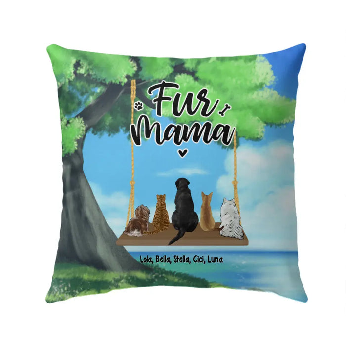 Pets On Swing - Personalized Pillow For Her, Him, Dog Lovers, Cat Lovers, Rabbit Lovers