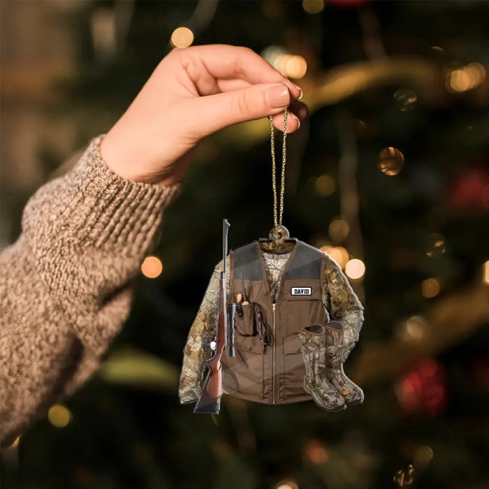 Personalized Christmas Gifts Custom Acrylic Ornament Hunting Jacket For Him, Her, Hunting Lovers