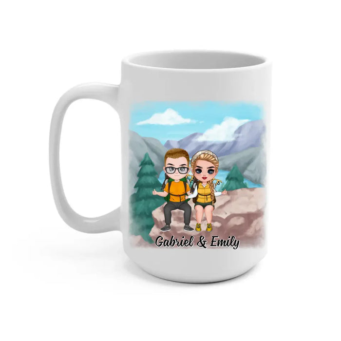 Hiking Partners For Life - Personalized Mug For Couples, Him, Her, Hiking