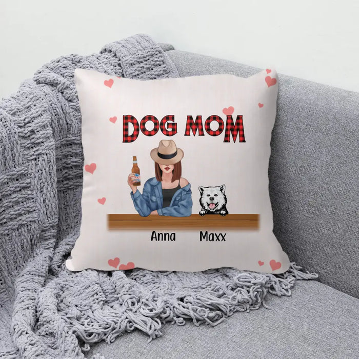 Personalized Pillow, Dog Mom, Custom Gift For Dog Lovers