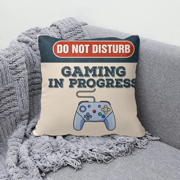 Personalized Pillow, Gaming In Progress, Gift For Gamers