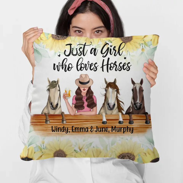 Personalized Pillow, Life Is Better With Horses, Gift For Horse Lovers