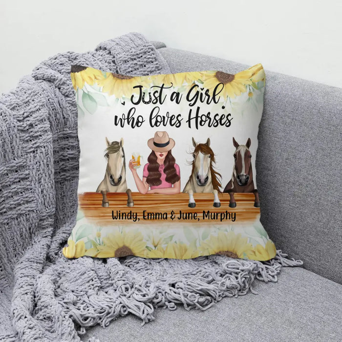 Personalized Pillow, Life Is Better With Horses, Gift For Horse Lovers