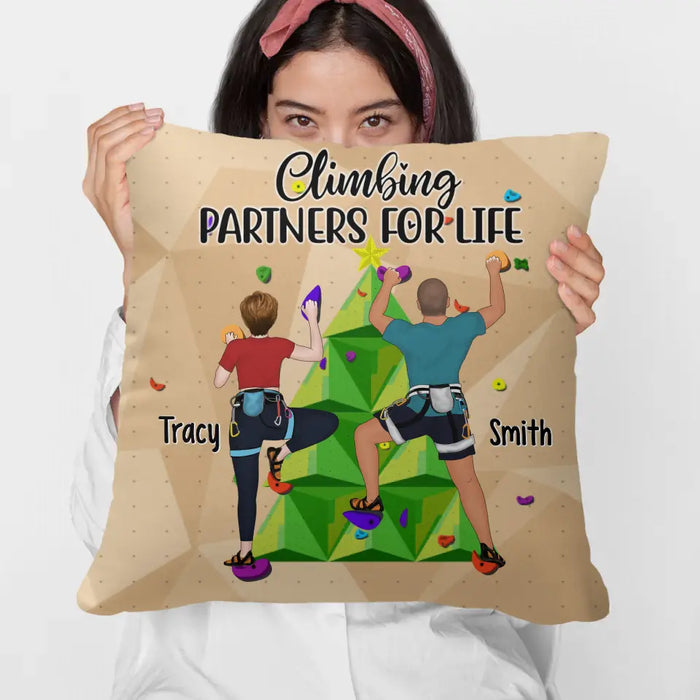 Personalized Pillow, Climbing Partners For Life, Gift for Climbers