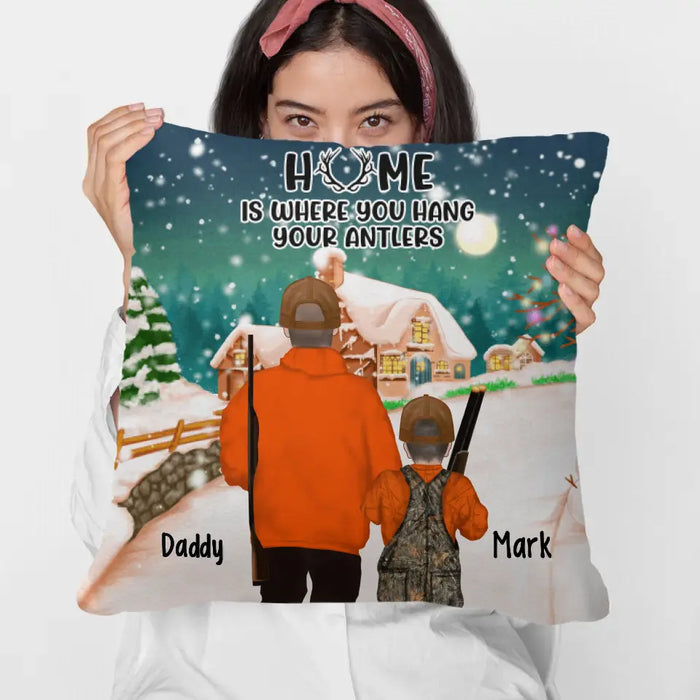 Personalized Pillow, Hunting Lodge Christmas Custom Gift For Family and Friends