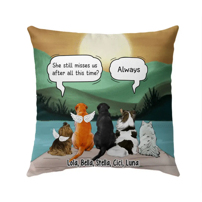 They Still Talk About You - Personalized Gifts Custom Pillow for Dog Lovers, Dog Memorial Gifts