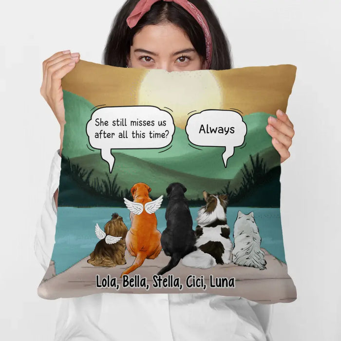 They Still Talk About You - Personalized Gifts Custom Pillow for Dog Lovers, Dog Memorial Gifts