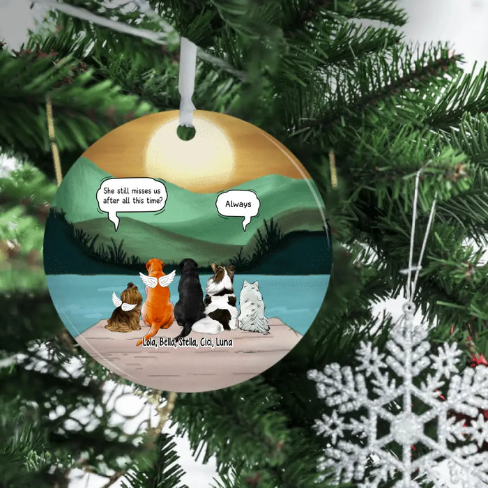 Dog Memorial Dog Loss Sympathy Present - Personalized Ornament Memorial Gift for Dog Remembrance