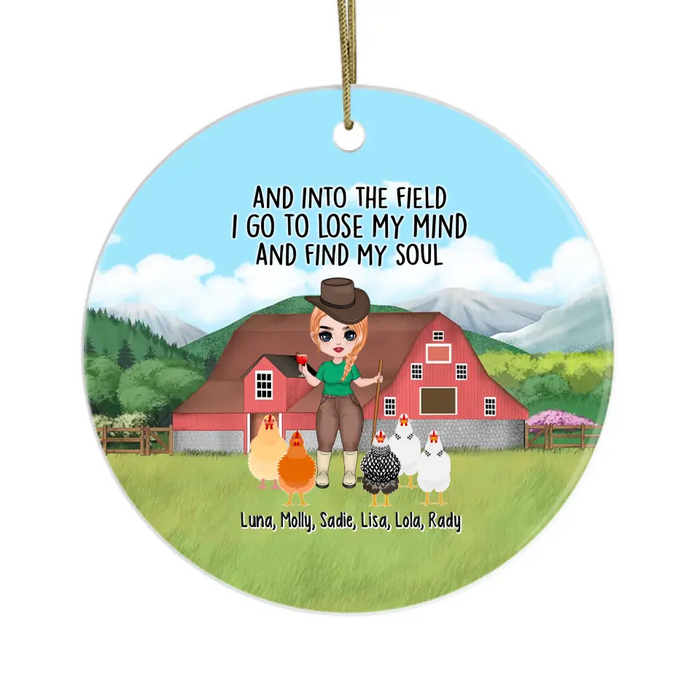 Into The Field I Go To Lose My Mind - Christmas Personalized Gifts Custom Farming Ornament For Her, Farmers Gifts