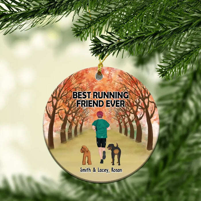 Best Running Friend Ever - Personalized Gifts Custom Running Ornament For Dog Lovers, Runners