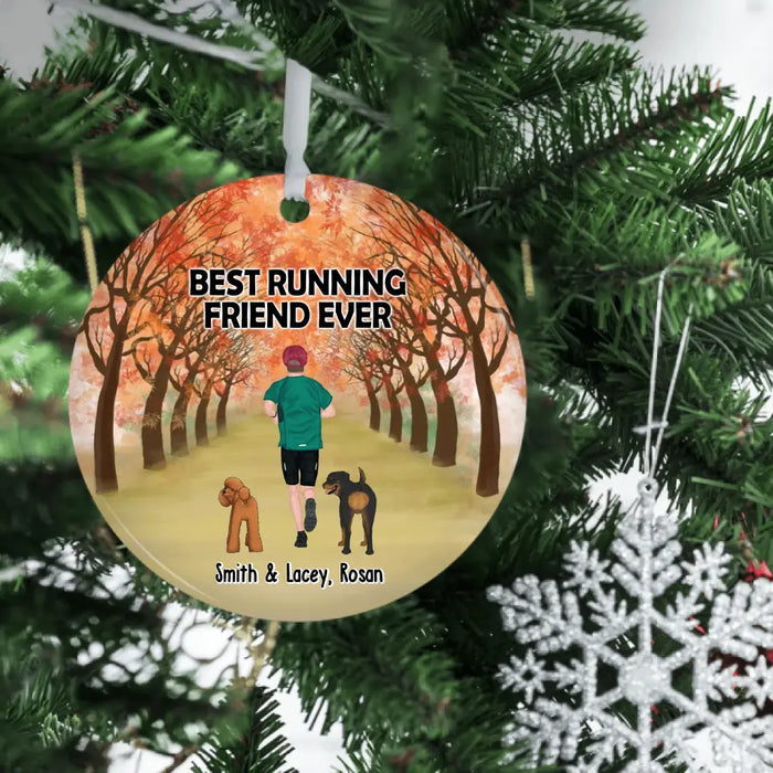 Best Running Friend Ever - Personalized Gifts Custom Running Ornament For Dog Lovers, Runners