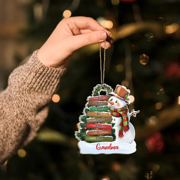 thumbnail image 2 of Hallmark Metal Snowman Ornament – Personalized Name, Silver, Christmas 2 of 5
