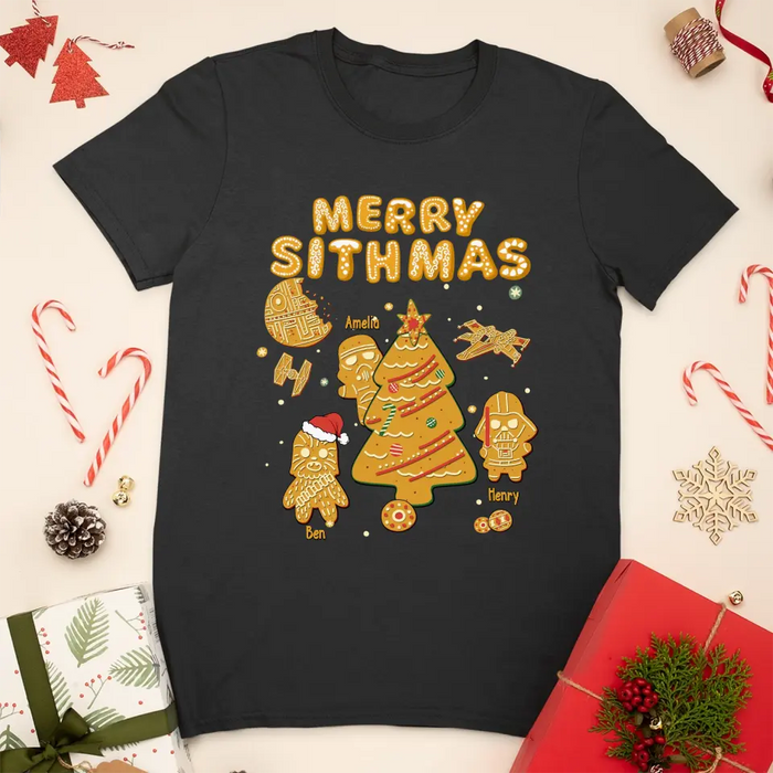 Merry Sithmas Gingerbread Shirt - Personalized Christmas Gifts Custom Shirt for Family, Gingerbread Lovers
