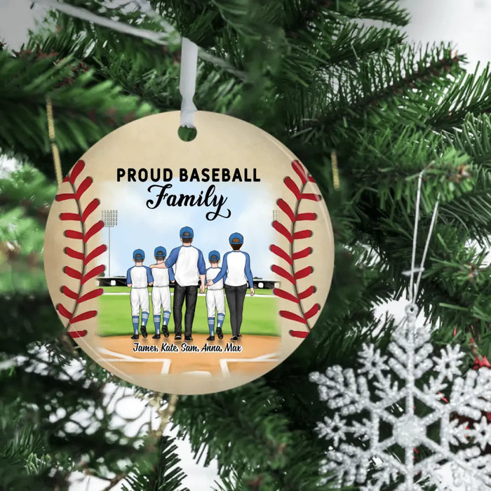 Proud Baseball Family - Personalized Gifts Custom  Ornament for Baseball Family, Baseball Lovers