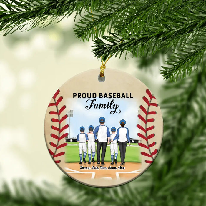 Proud Baseball Family - Personalized Gifts Custom  Ornament for Baseball Family, Baseball Lovers