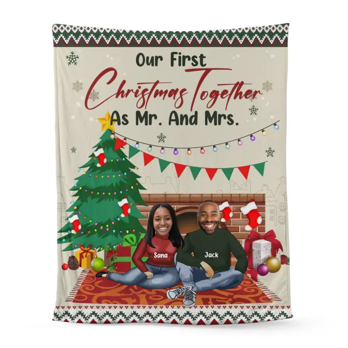 Christmas personalized discount blanket