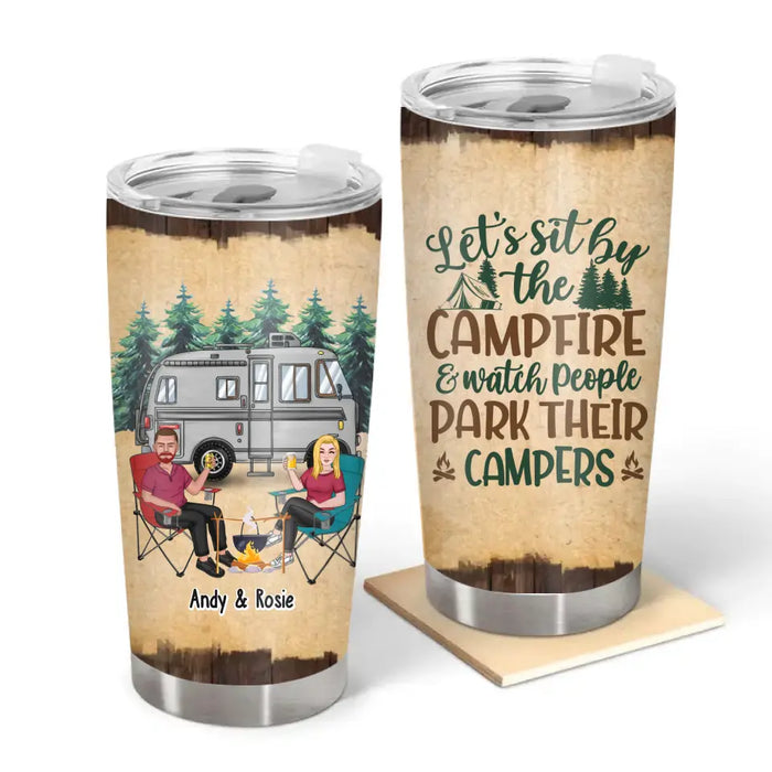 Camping Partners For Life - Personalized Valentine's Day Gifts Custom Tumbler For Couples, Camping Lovers