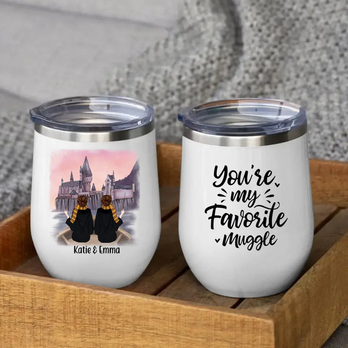 Personalized Wine Tumbler, Wizard Friends - Halloween Gift, Gift For Sisters And Best Friends
