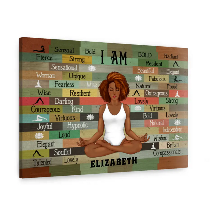 Personalized Canvas, Yoga Sexy Girl, Gift for Yoga Lovers