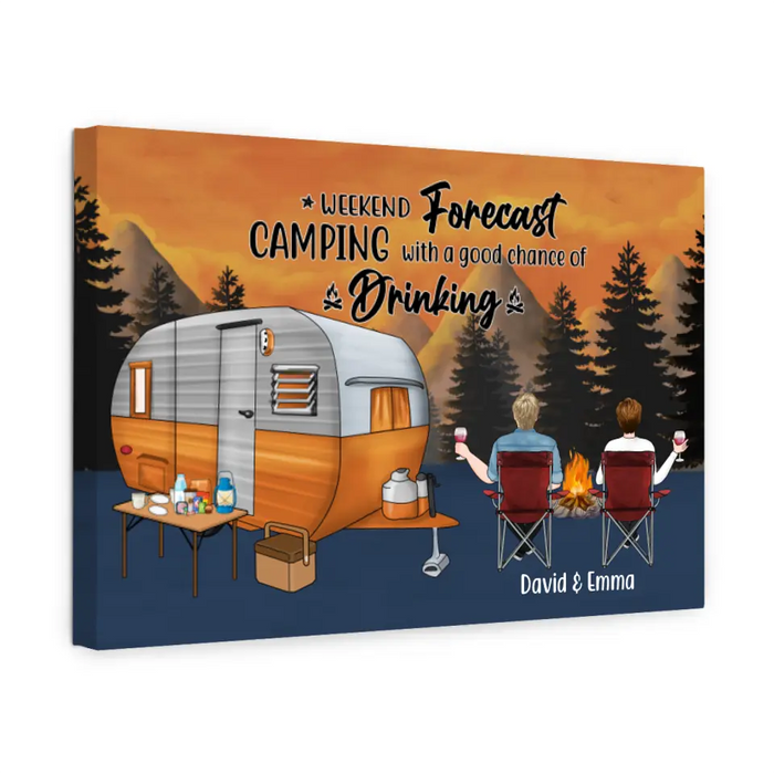 Personalized Canvas, Camping Partners - Family, Gift For Campers