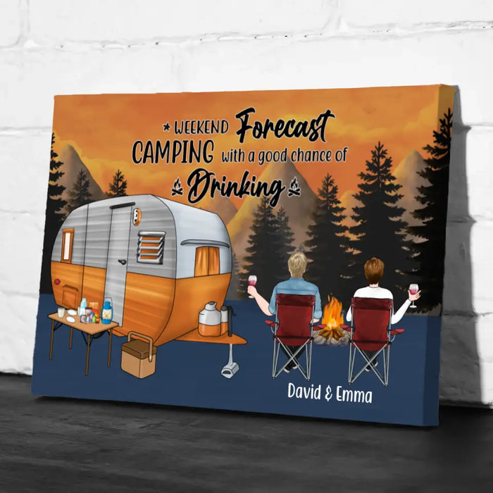 Personalized Canvas, Camping Partners - Family, Gift For Campers