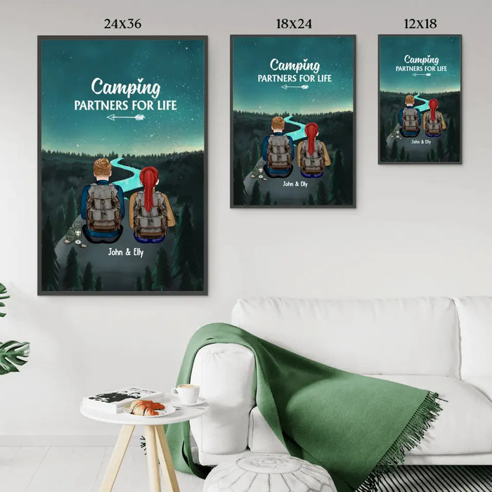 For All The Adventures To Come - Personalized Custom Gift Poster For Couples, Gift For Camping & Hiking Lovers
