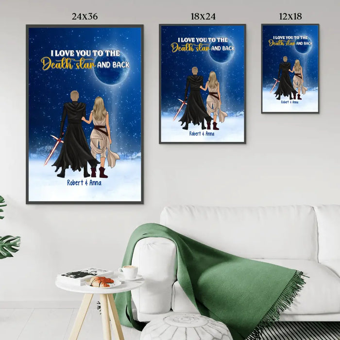 I Love You To The Death Star And Back - Personalized Gifts Custom Poster For Couples, Gift For Him, Her