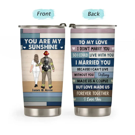 Saving Lives Together - Personalized Gifts Custom Police Officer Tumbl —  GearLit
