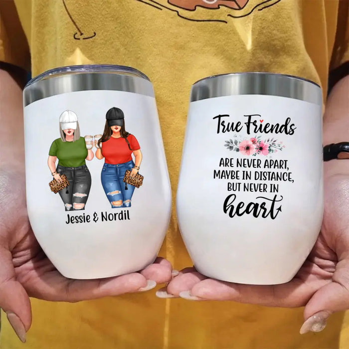 Personalized Wine Tumbler, Chubby Sisters Drink Together, Gift For Sisters And Friends
