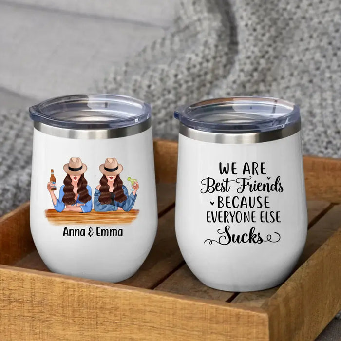 Personalized Wine Tumbler, Drinking Besties For The Resties, Gifts For Sisters