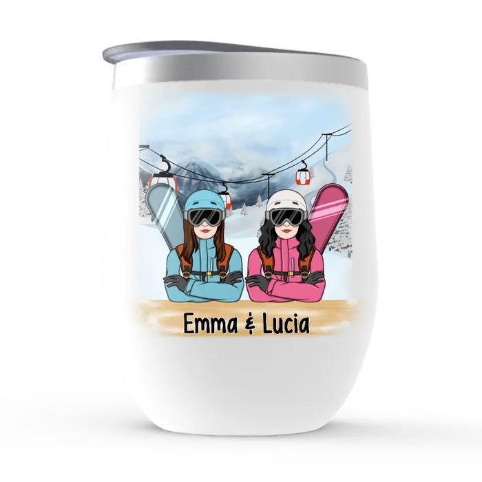 Personalized Tumbler, Snowboarding Partners - Couple, Friends, Sisters Gift, Gift For Snowboarders